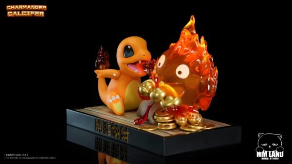 MMLAND Studio - Pokémon X Howls Moving Castle - Charmander x Calcifer Statue