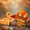 MMLAND Studio - Pokémon X Howls Moving Castle - Charmander x Calcifer Statue