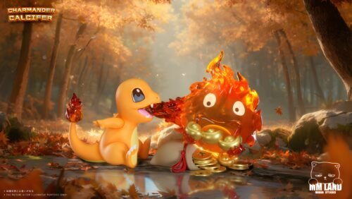 MMLAND Studio - Pokémon X Howls Moving Castle - Charmander x Calcifer Statue