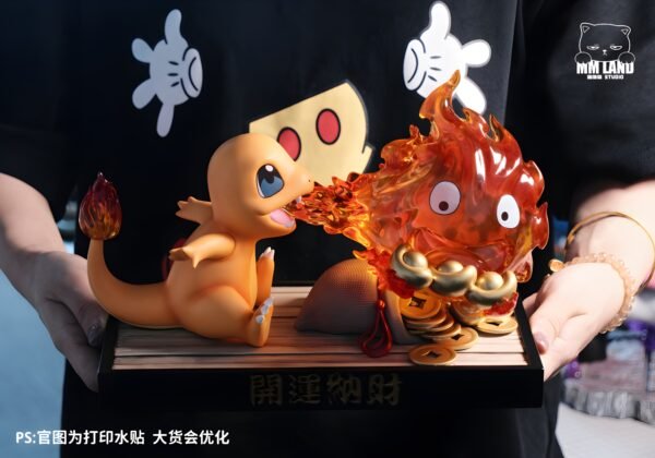 MMLAND Studio - Pokémon X Howls Moving Castle - Charmander x Calcifer Statue