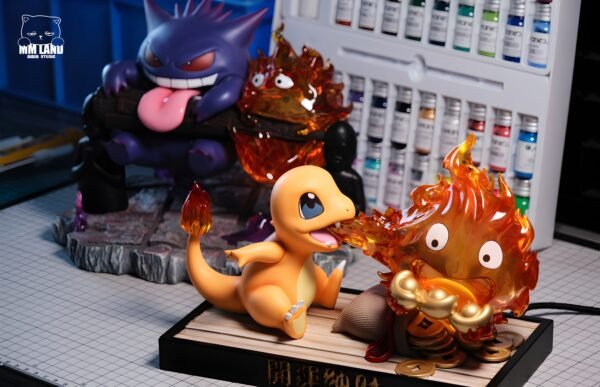 MMLAND Studio - Pokémon X Howls Moving Castle - Charmander x Calcifer Statue